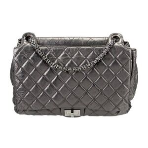 Chanel Reissue Large Double Flap Bag in grey and silver Hardware
